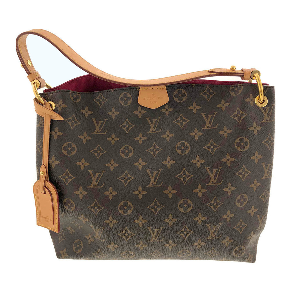 Louis Vuitton Graceful PM Monogram Tote Shoulder Bag Brown